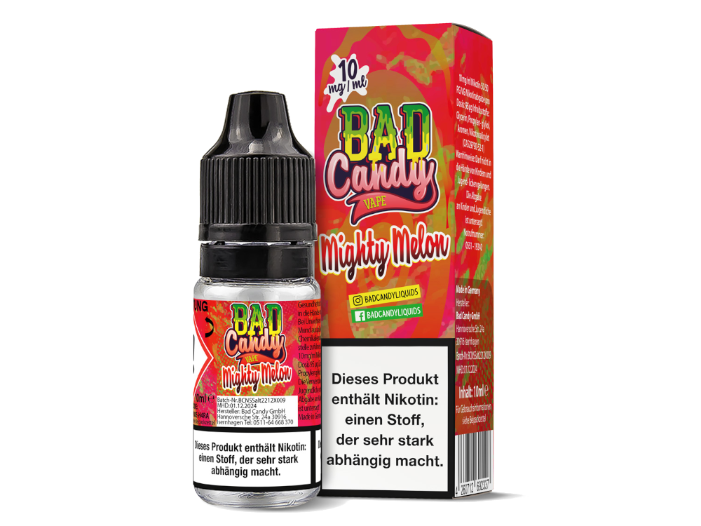 Bad Candy Liquids - Mighty Melon - Nikotinsalz Liquid 10ml