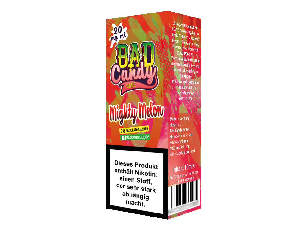 Bad Candy Liquids - Mighty Melon - Nikotinsalz Liquid 10ml