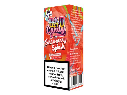 Bad Candy Liquids - Strawberry Splash - Nikotinsalz Liquid 10ml