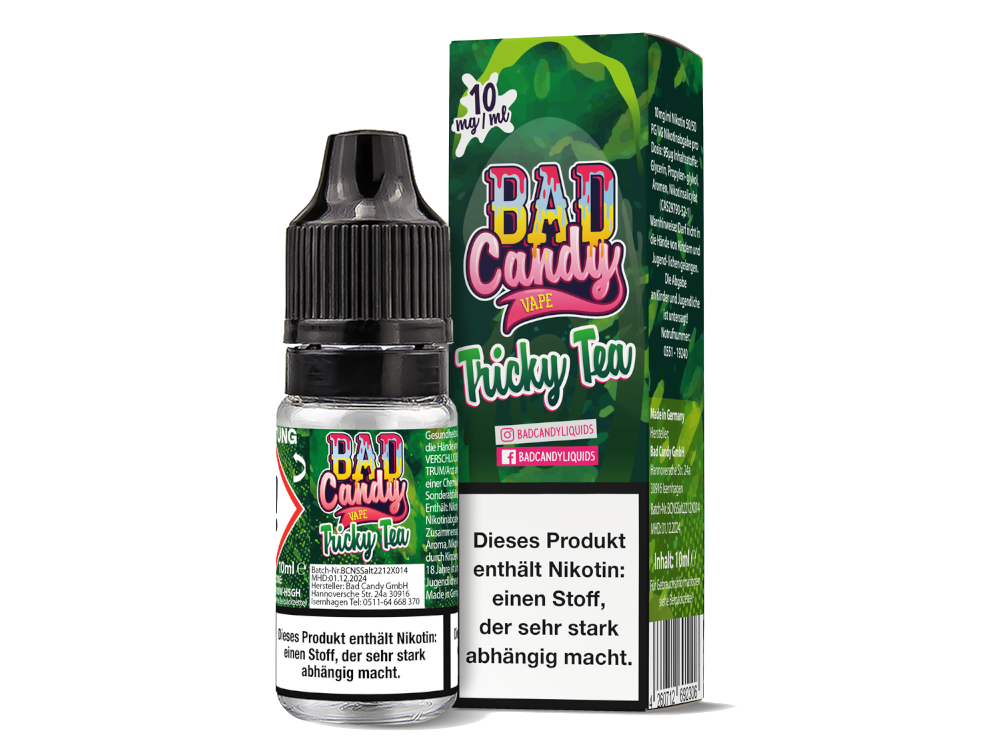 Bad Candy Liquids - Tricky Tea - Nikotinsalz Liquid 10ml