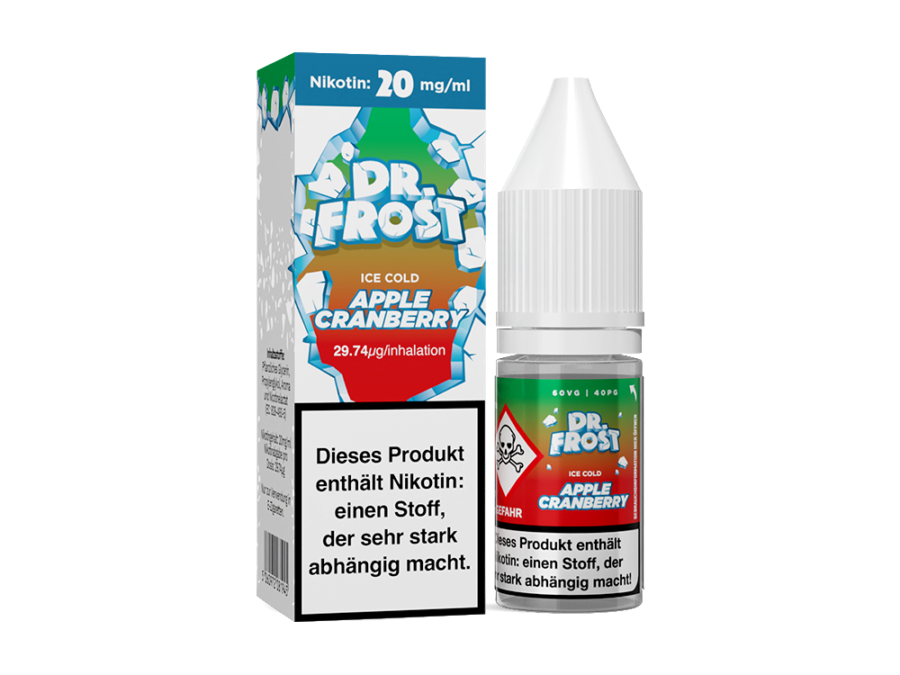 Dr. Frost - Ice Cold - Nikotinsalz Liquid 10ml - Apple Cranberry