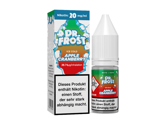 Dr. Frost - Ice Cold - Nikotinsalz Liquid 10ml - Apple Cranberry