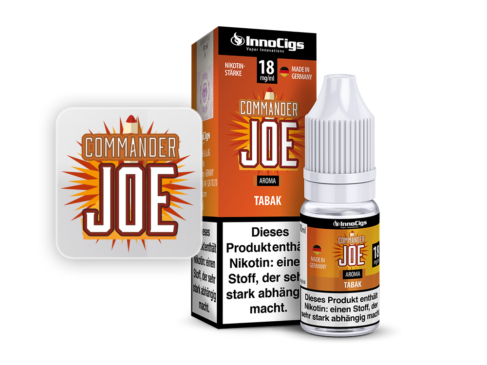 Commander Joe Tabak Aroma - 10ml Liquid für E-Zigaretten