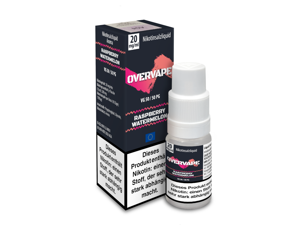 Overvape - Nikotinsalz Liquid 10ml - Raspberry Watermelon