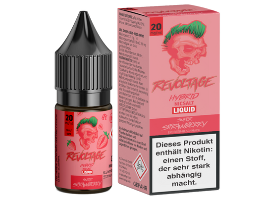 Revoltage - Hybrid Nikotinsalz Liquid 10ml - Super Strawberry