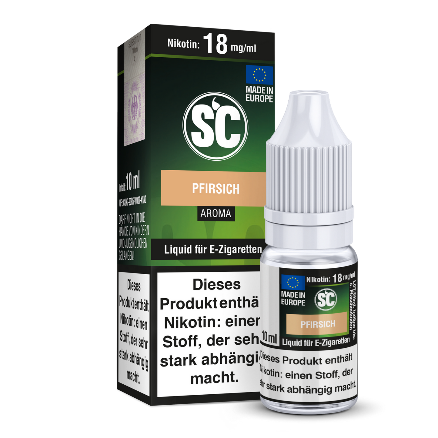 Pfirsich E-Zigaretten Liquid 10ml