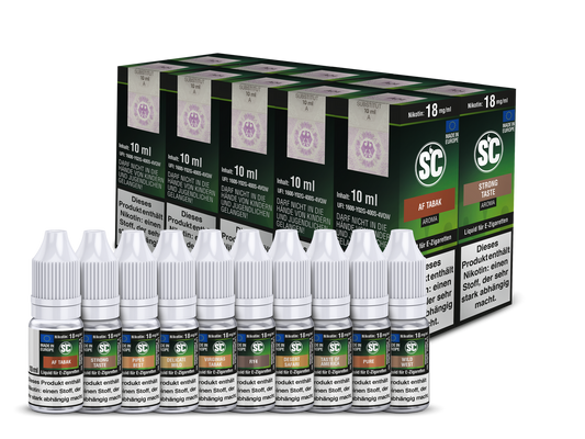 Tobacco Probierbox E-Zigaretten Liquid 10 x 10ml