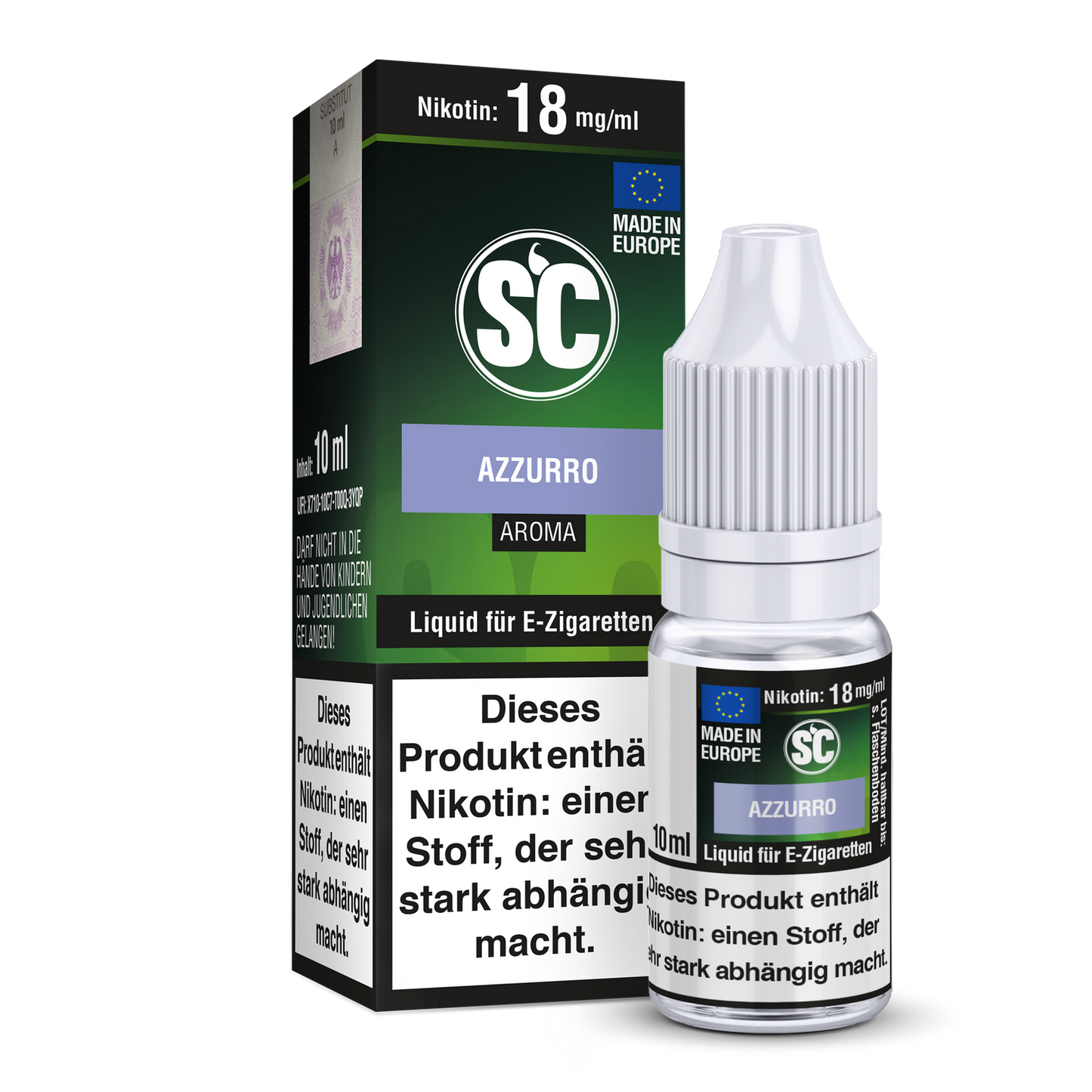 Blue / Azzuro E-Zigaretten Liquid 10ml