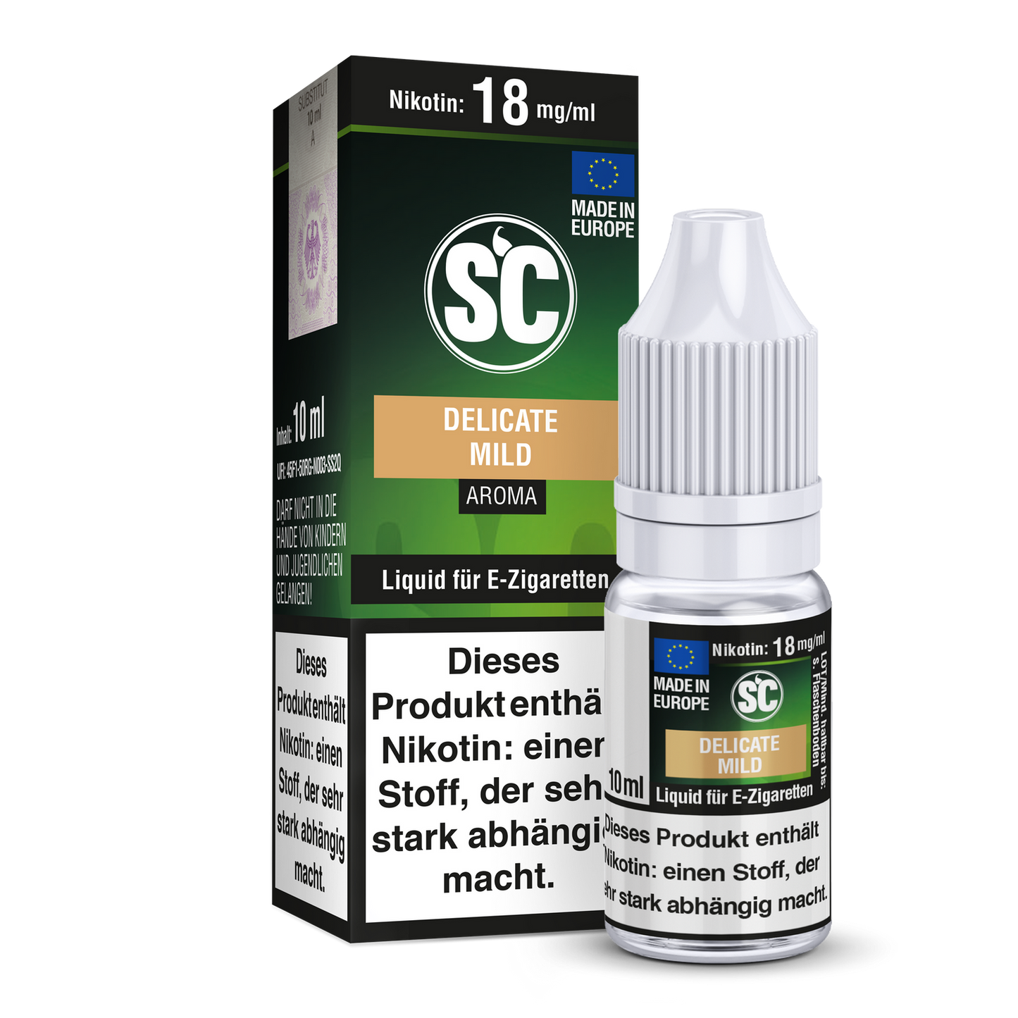 Delicate Mild Tabak E-Zigaretten Liquid 10ml