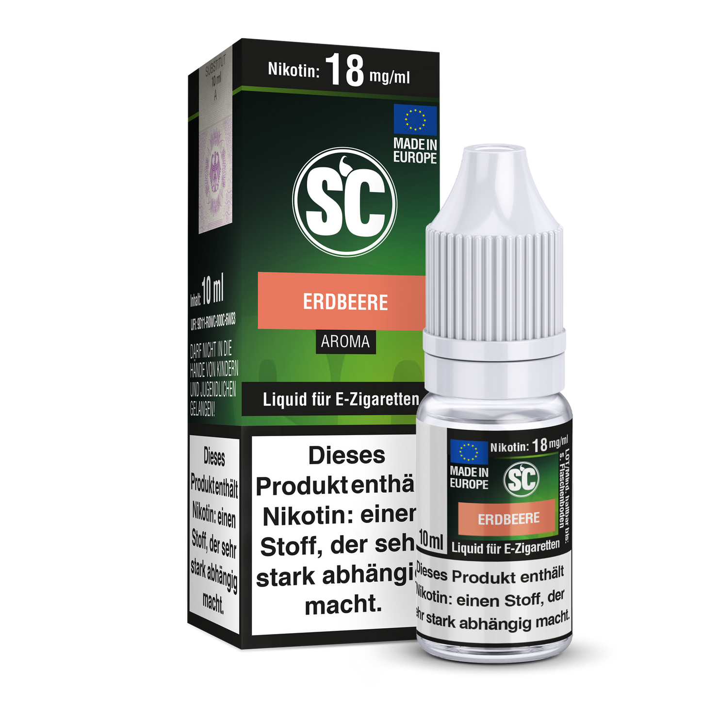 Erdbeere E-Zigaretten Liquid 10ml