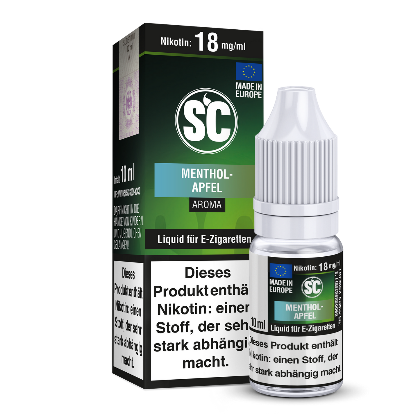 Menthol-Apfel E-Zigaretten Liquid 10ml