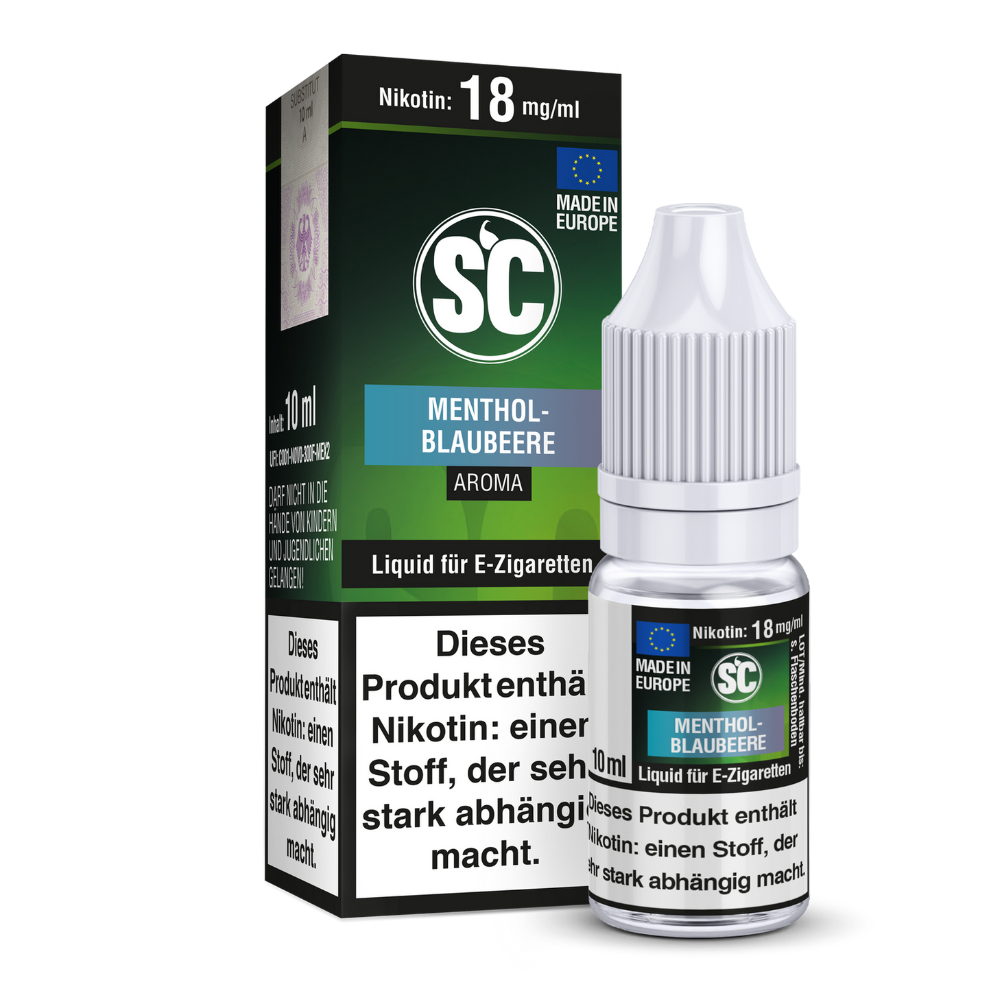 Menthol-Blaubeere E-Zigaretten Liquid 10ml