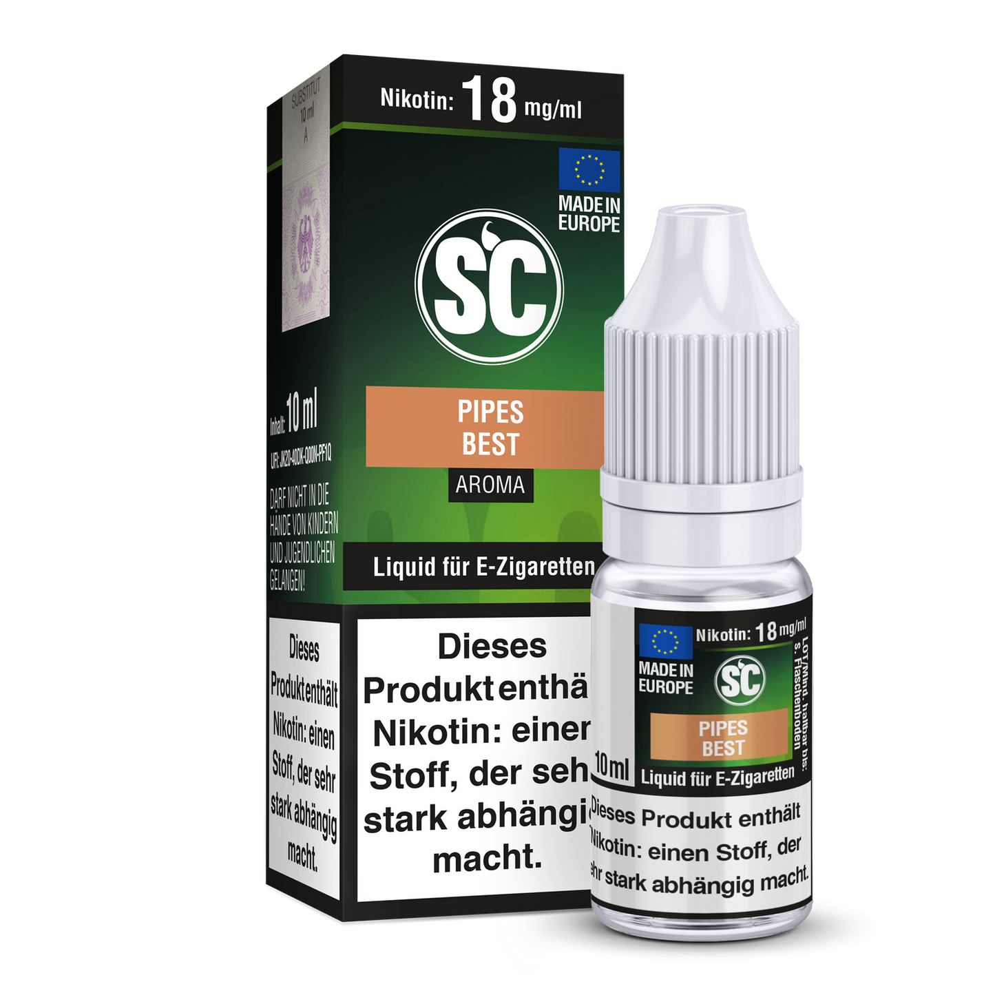 Pipes Best Tabak E-Zigaretten Liquid 10ml