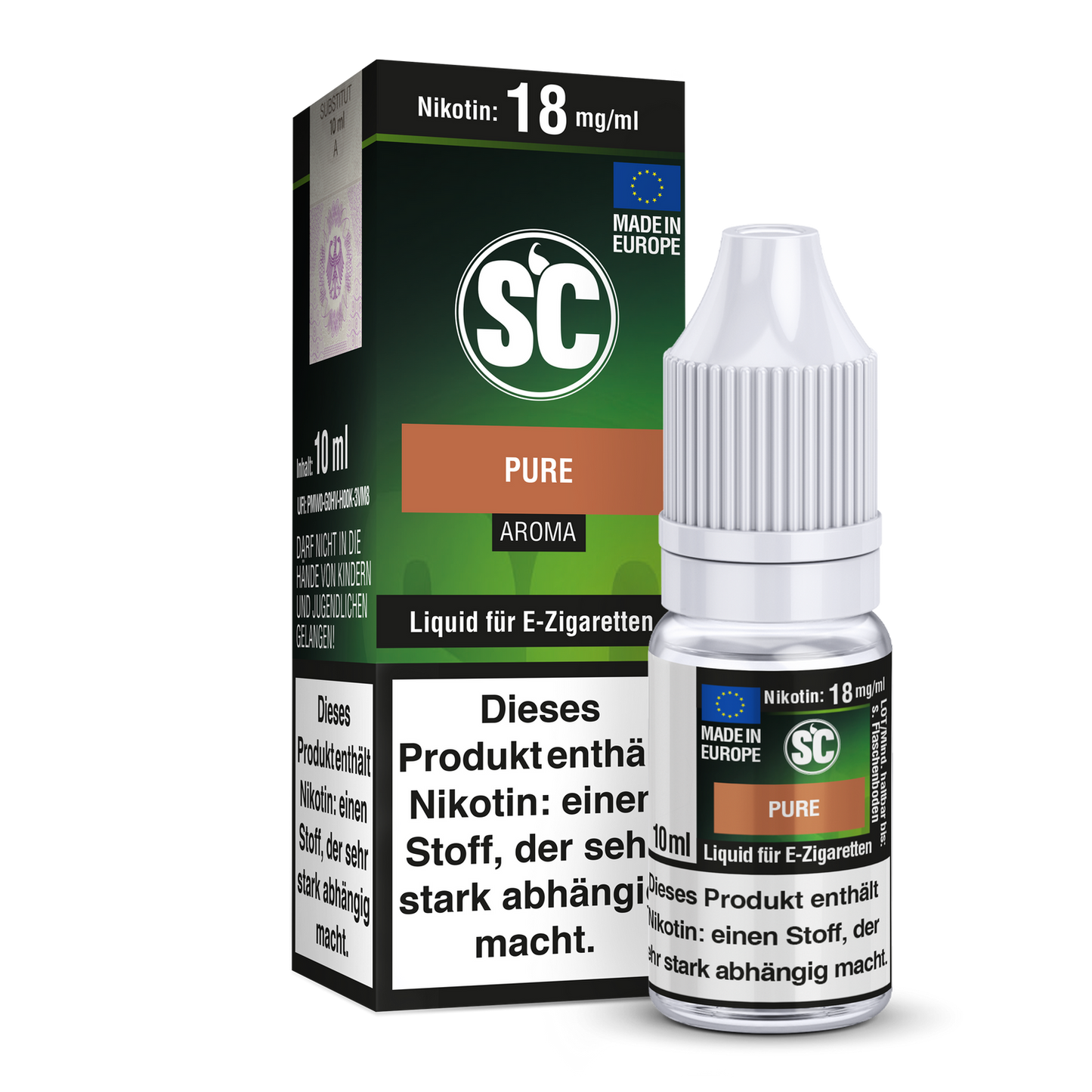 Pure Tabak Aroma E-Zigaretten Liquid 10ml