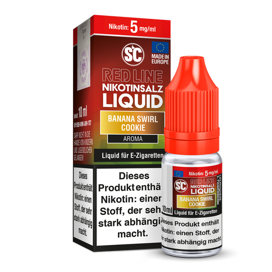 SC - Red Line - Banana Swirl Cookie - Nikotinsalz Liquid 10ml