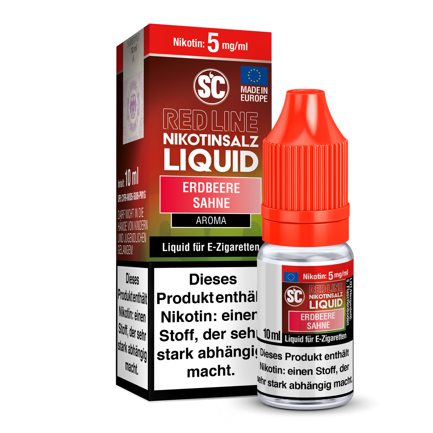 SC - Red Line - Erdbeere Sahne - Nikotinsalz Liquid 10ml