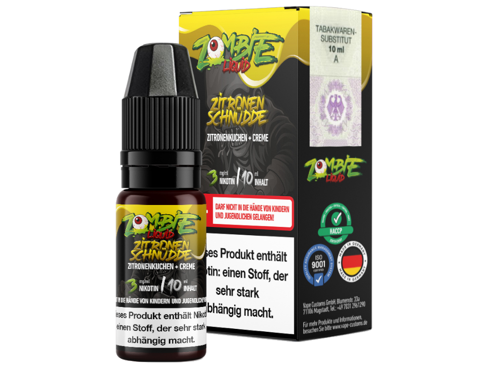 Zombie - E-Zigaretten Liquid 10ml - Zitronenschnüdde