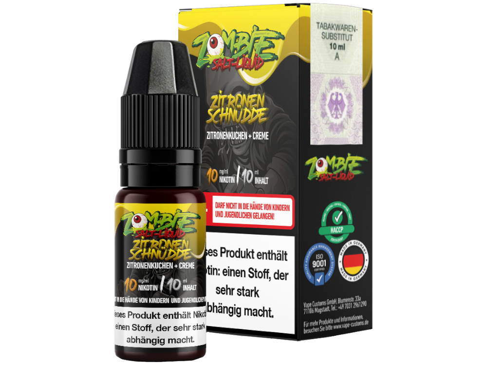 Zombie - Nikotinsalz Liquid 10ml - Zitronenschnüdde