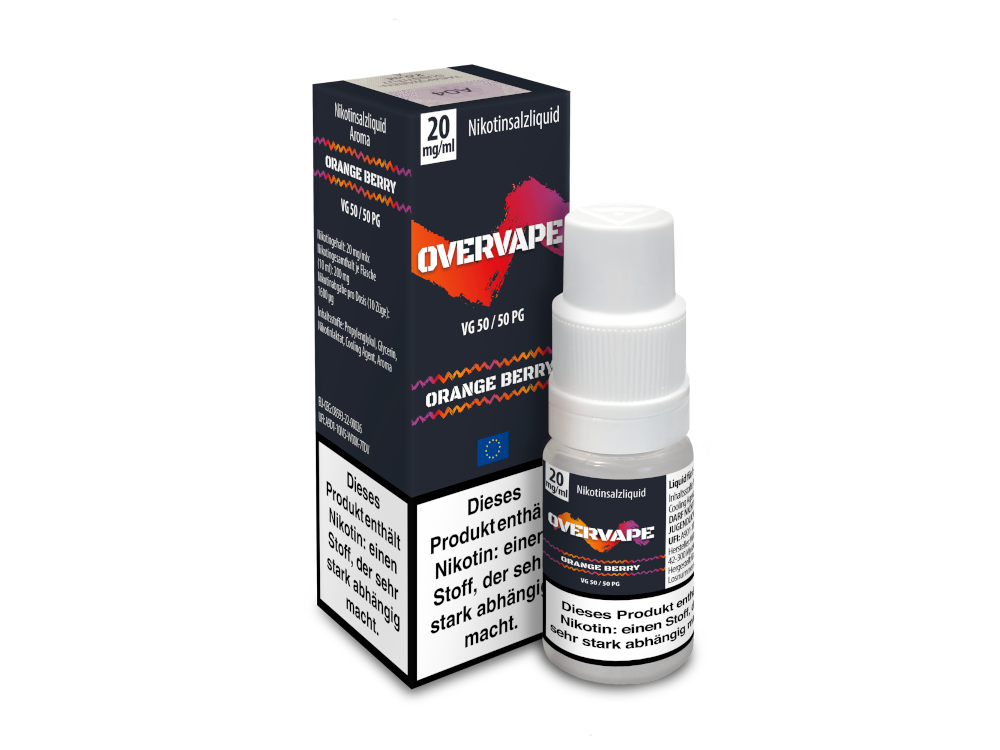 Overvape - Nikotinsalz Liquid 10ml - Orange Berry