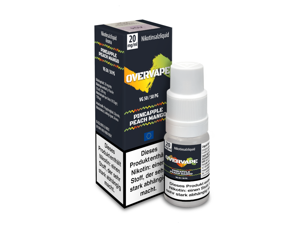 Overvape - Nikotinsalz Liquid 10ml - Pineapple Peach Mango