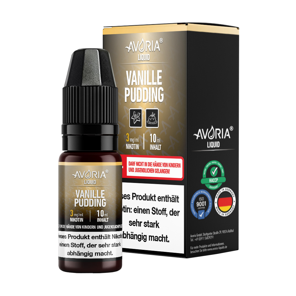 Avoria - 10ml E-Zigaretten Liquid - Vanillepudding