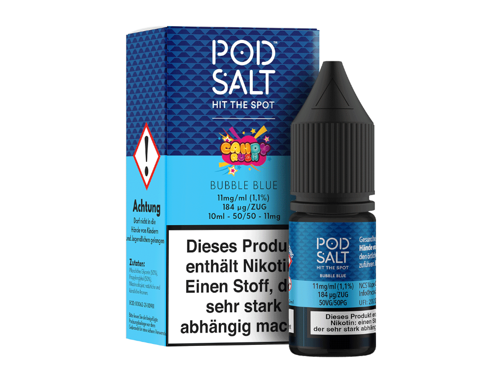 Pod Salt Fusion - Bubble Blue - Nikotinsalz Liquid 10ml