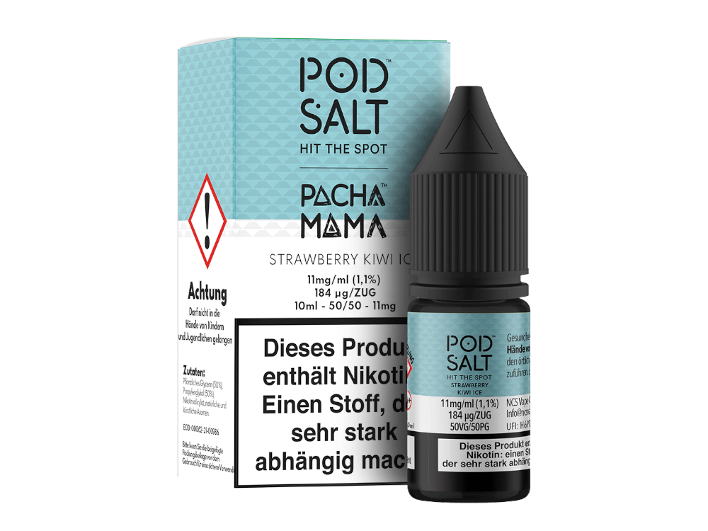 Pod Salt Fusion - Strawberry Kiwi Ice - Nikotinsalz Liquid 10ml