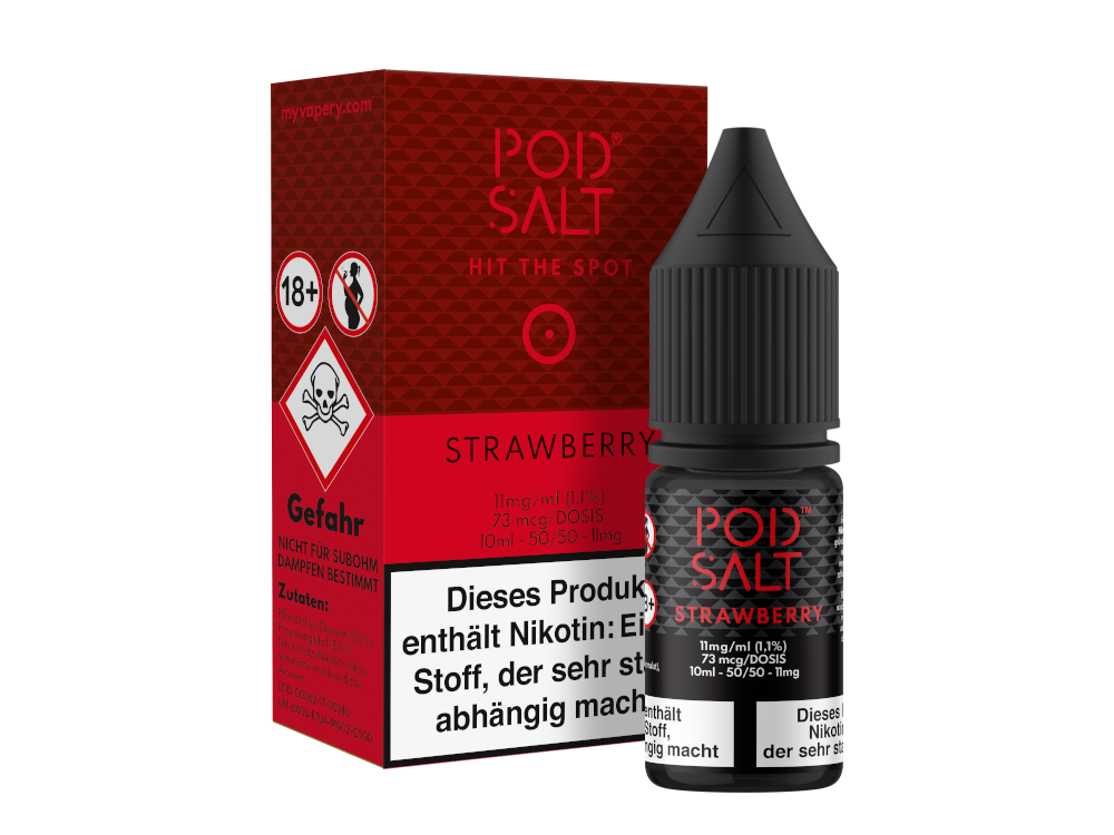 Pod Salt - Strawberry - Nikotinsalz Liquid 10ml