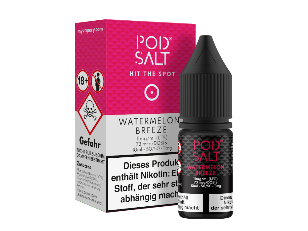 Pod Salt - Watermelon Breeze - Nikotinsalz Liquid 10ml