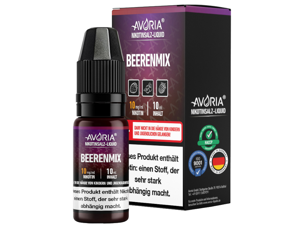 Avoria - Nikotinsalz Liquid 10ml - Beerenmix