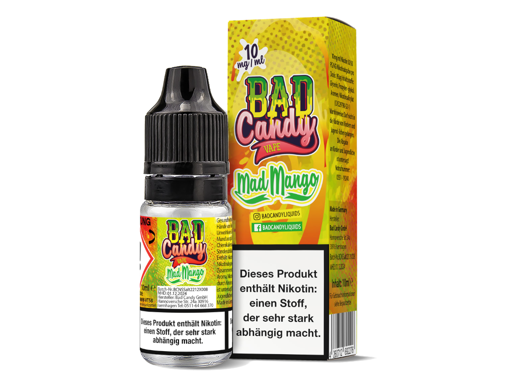 Bad Candy Liquids - Mad Mango - Nikotinsalz Liquid 10ml