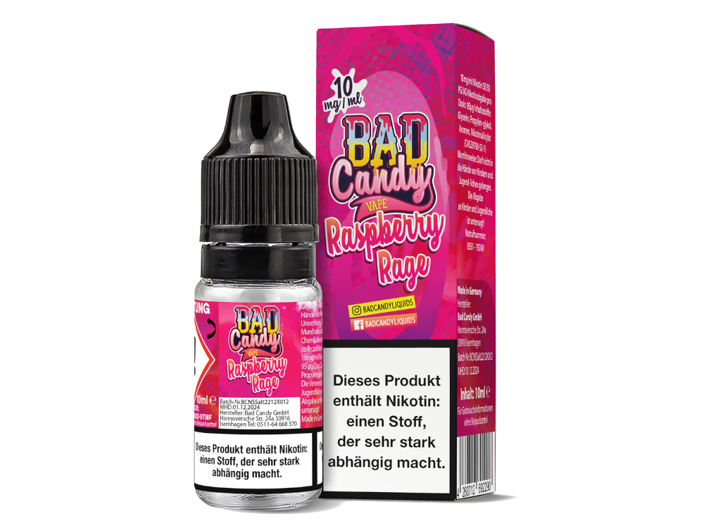 Bad Candy Liquids - Raspberry Rage - Nikotinsalz Liquid 10ml