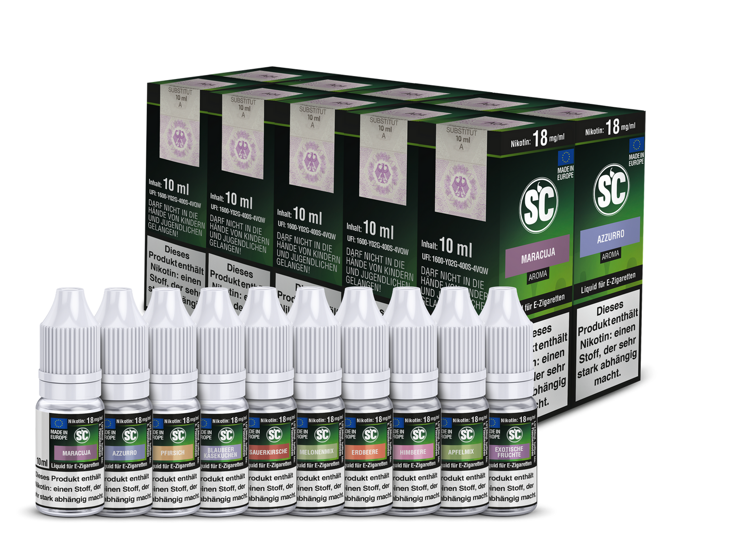 Fruit Probierbox E-Zigaretten Liquid 10x 10ml